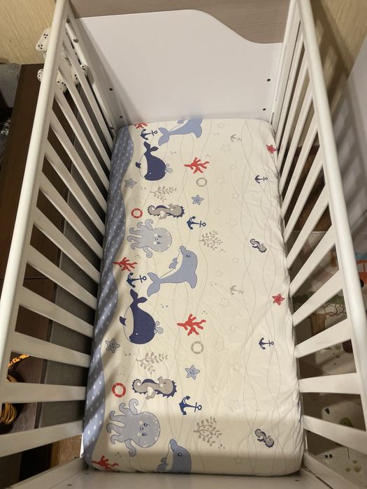 Дитяче ліжко Верес з маятником та шухлядою + ортопедичний матрац