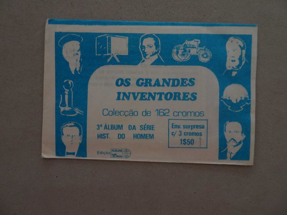 Carteira de cromos fechada Os Grandes Inventores