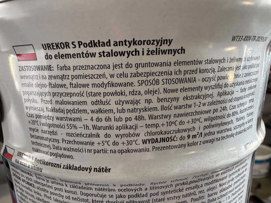 Śnieżka podkład antykorozyjny U02 popielaty