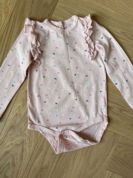 Body niemowlęce Pepco r. 92, bodziak dziewczęcy, serduszka