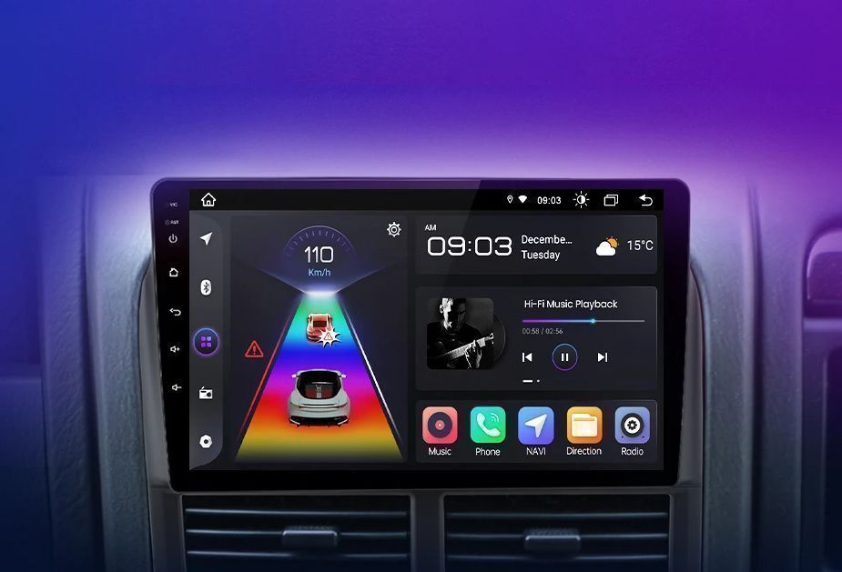 Jeep Grand Cherokee WJ – Radio Android 15 9" CarPlay Android Auto GPS Nawigacja Stacja Multimedialna WiFi Bluetooth PL 1GB/32GB