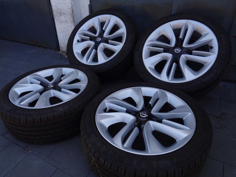 Oryginalne alufelgi Opel 17 cali 4x100 Corsa Astra Meriva, opony 7,5mm
