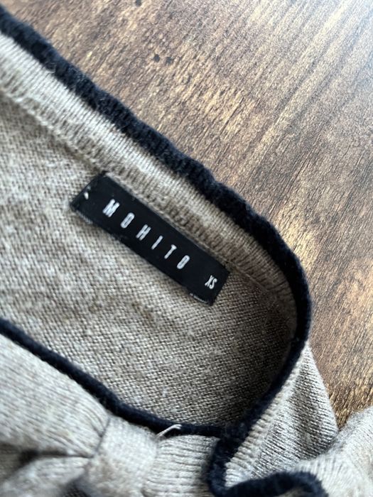 Mohito  sweter bluzka  XS 34 brąz 3/4 wiskoza bawelna