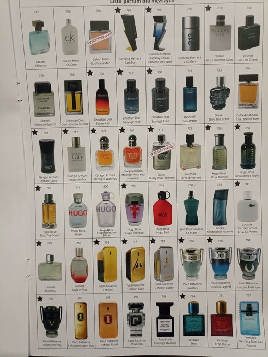 Męskie perfumy odpowiedniki 50ml