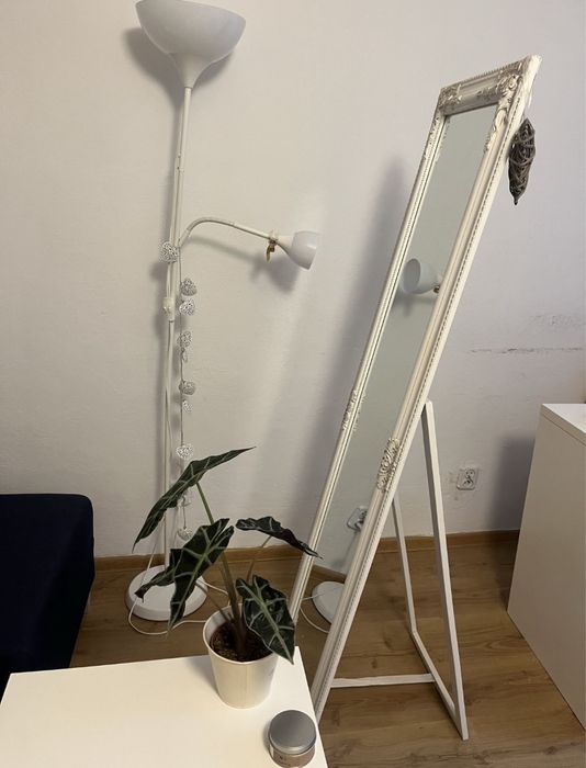 Lustro Norborg białe 160x40