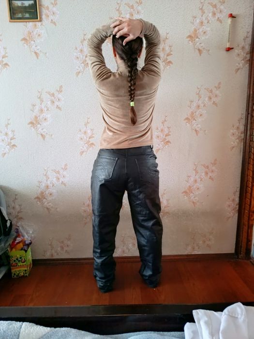 Штани ,кожаные штаны,натуральна шкіра на зріст 165см