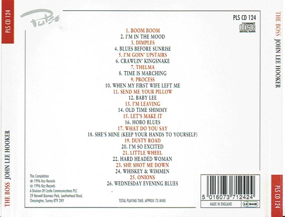 John Lee Hooker - The Boss - CD431472291107973122