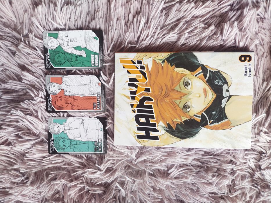 Manga haikyuu!! 9 haikyu studio jg + dodatek do prenumeratu 3 karty postaci