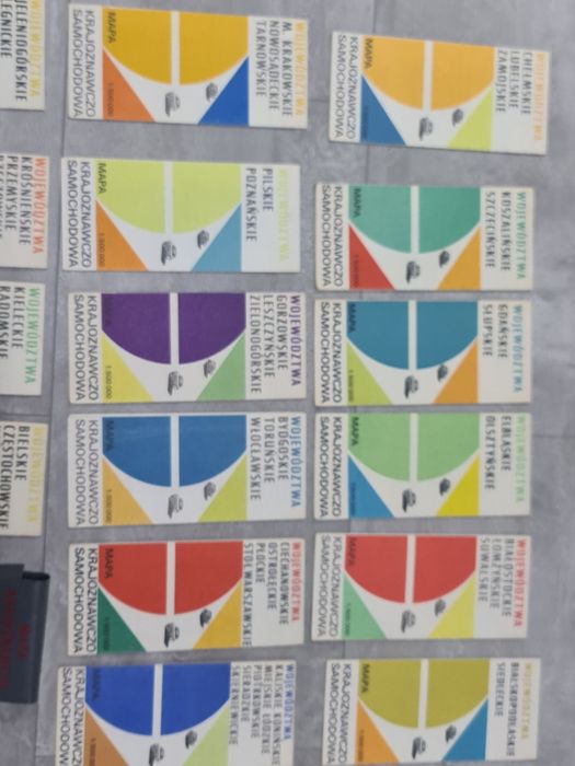 Stare Mapy województw PRL 16 sztuk komplet