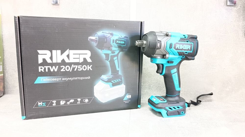 Гайковерт акумуляторний RIKER RTW 20/750K, 20В, 750Нм, 1/2