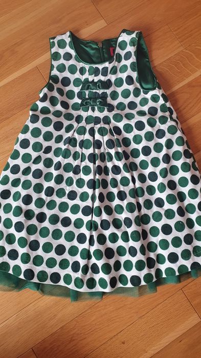 Wizytowa sukienka bawełniana zielonana 3 latka
