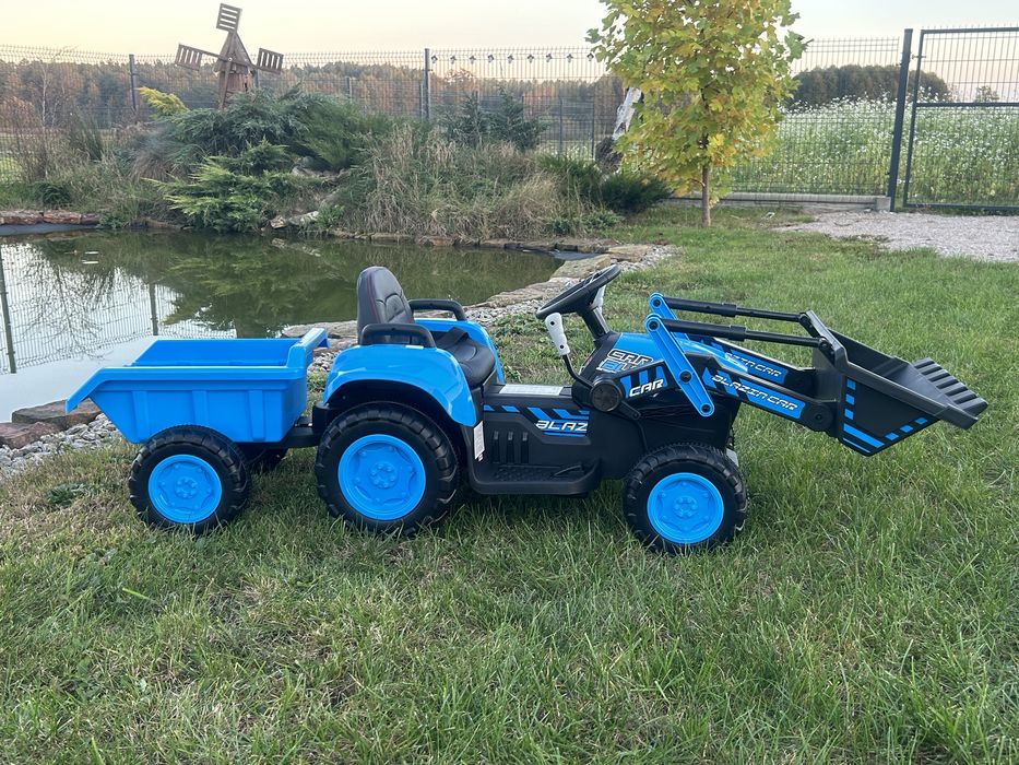 Traktor na akumulator z przyczepką łyżka TUR 4x45 Watt Skóra