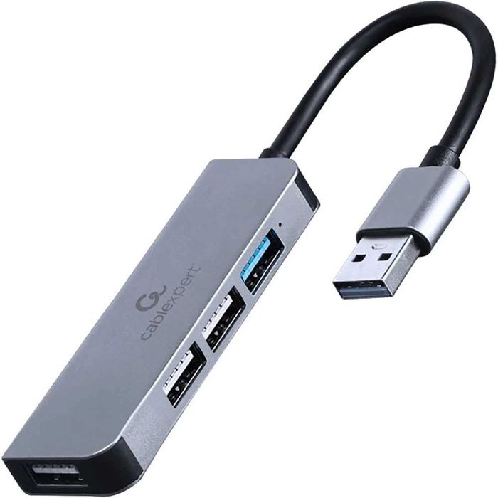 Перехідник для ПК НОУТ ЮСБ USB ХАБ Cablexpert 4 порти UHB-U3P1U2P3-01