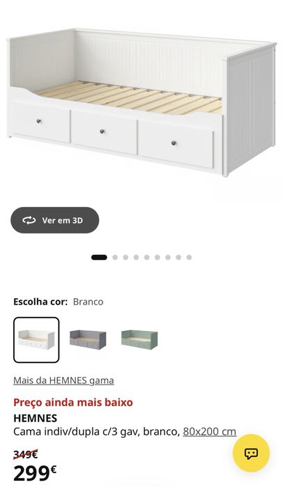 Vendo cama Ikea Hemnes + 2 colchoes com capa