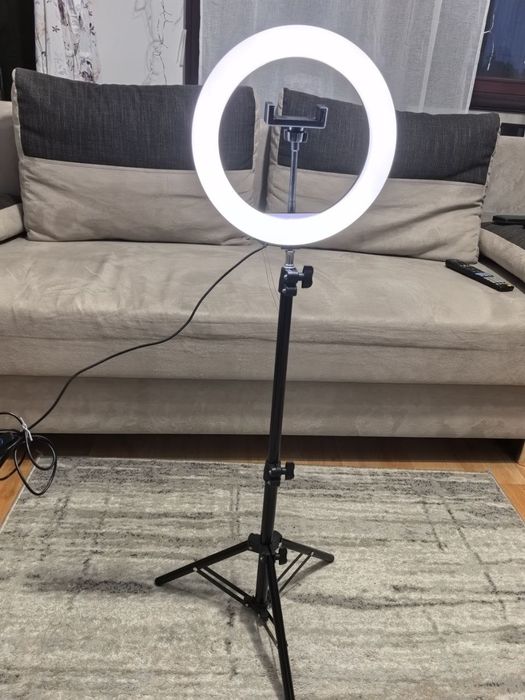Zestaw Lampa Pierścieniowa LED 10