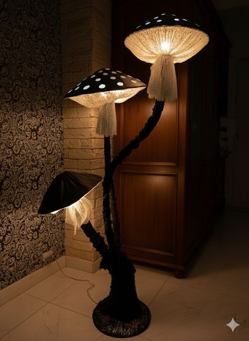 Дизайнерський торшер-світильник "Казкові Гриби" (Handmade)