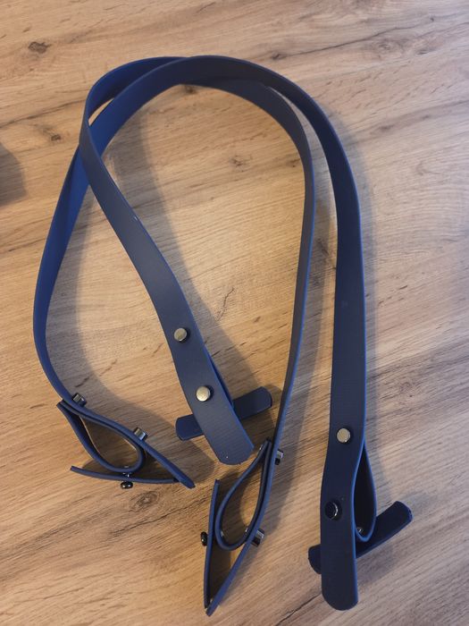 Uchwyty granatowe do torebki obag