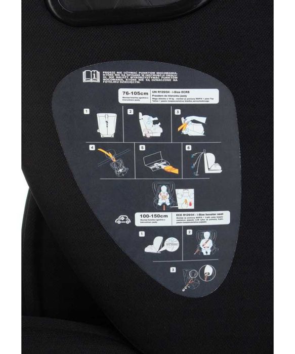 Fotelik Samochodowy 100-150cm i-SIZE FWF R129 Summer Baby ISOFIX ARUBA