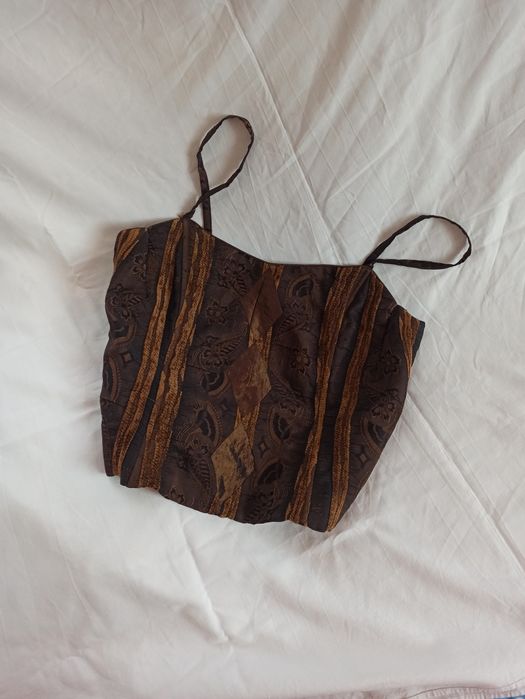 Вінтажний укорочений топ корсетного типу