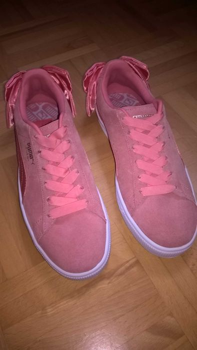 Buty Oryginalne damskie PUMA Nowe z kokardkami Różowe, Polecam