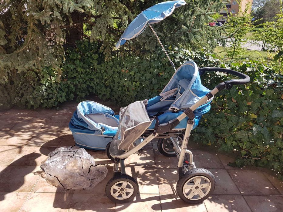 dziecięcy wózek Implast Bolder, gondola + spacerówka