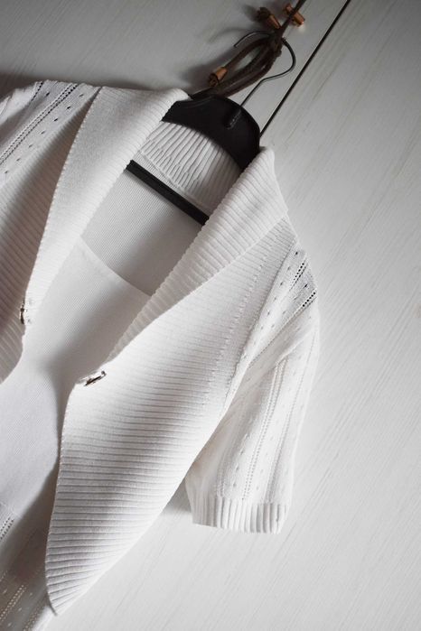 Bluzka XS S 34 podkoszulka + bolerko retro vintage dopasowana