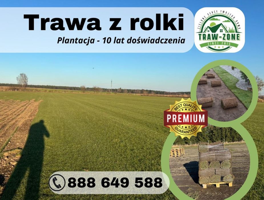 Trawa z rolki "Premium" – plantacja (*montaż)