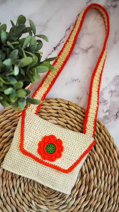 Torebka dla Dziecka Małej Dziewczynki Ręcznie Robiona na Szydełku