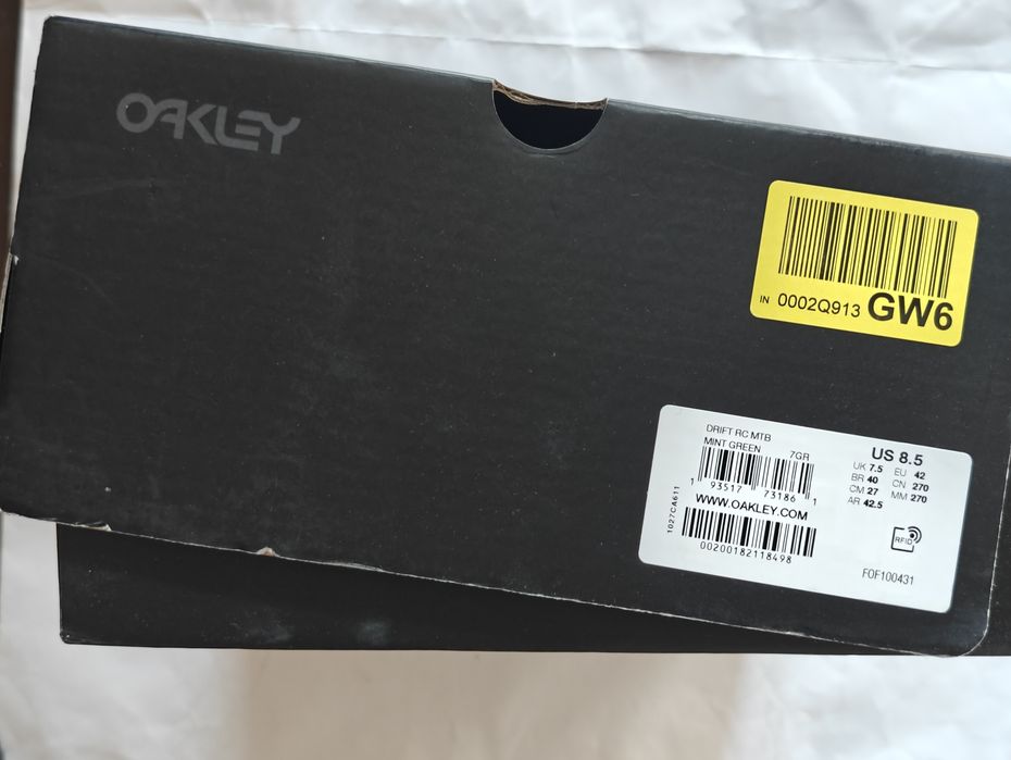 Nowe buty MTB 42 Oakley Factory Pilot Drift RC na platformy czarne jak pro freerider