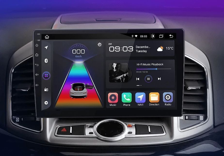 Radio Android 9” CarPlay Android Auto – Chevrolet Captiva 2011–2016 PL