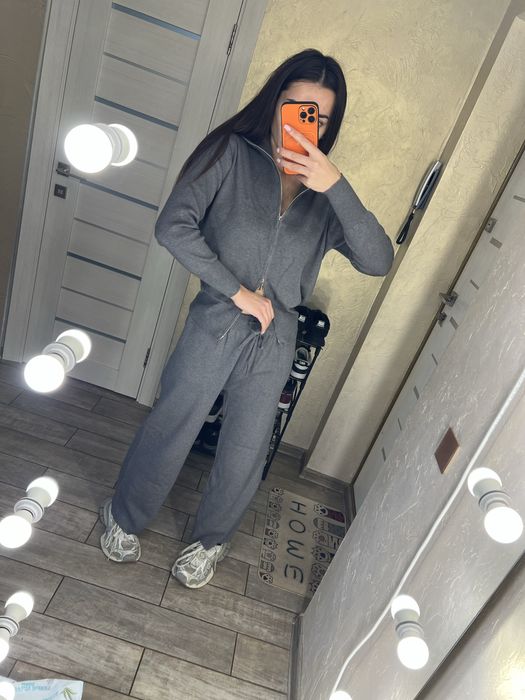 Костюм теплий машинна вязка трикотаж вязаний