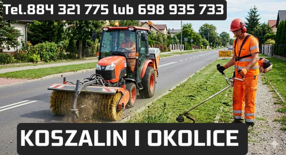 Koszenie, podkaszanie,zamiatane Koszalin i okolice