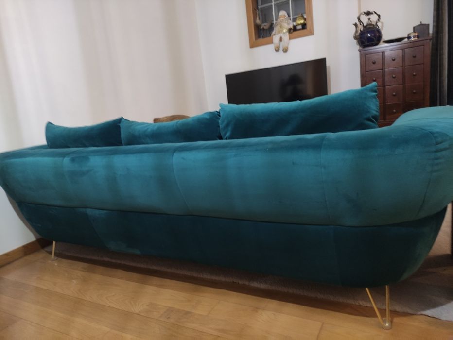 Sofá Verde Jade 3 lugares