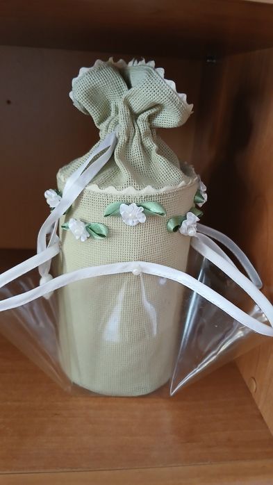 Чехол на бутылку шампанского,  на свадьбу, чехол для бутылки