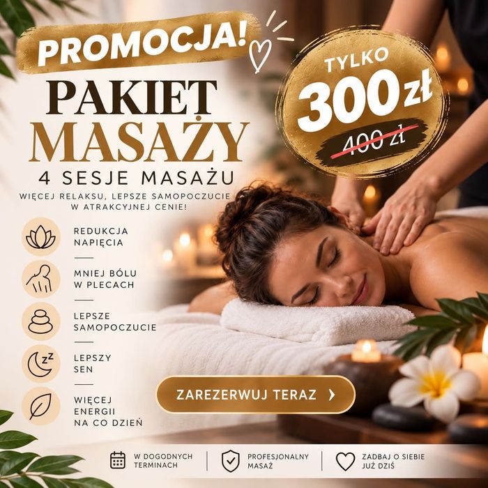Masaż klasyczny, relaksacyjny, masaż tkanek głębokich. y dla kobiet,twarzy, leczniczy.
