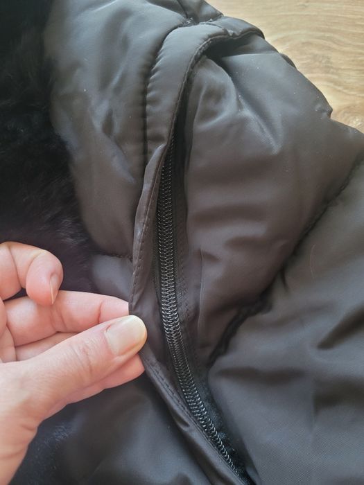 NOWA długa kurtka zimowa płaszcz puchowy nowa z metką czarna