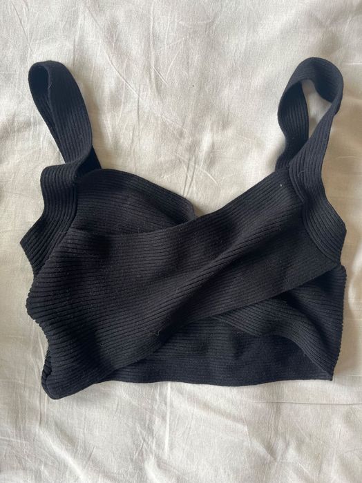 Czarny top Mango wiskoza M