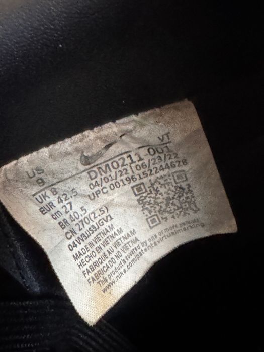 Кросівки Nike Air Force 1 Low Fresh Black 42.5р 27см оригінал