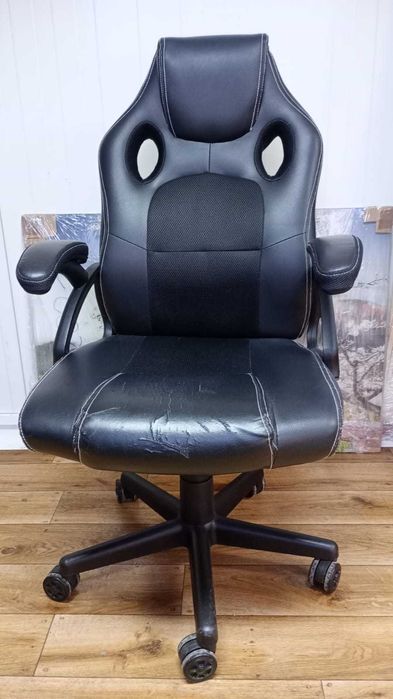 Fotel biurowy gamingowy czarny fotele gambingowe biuro dom szkoła