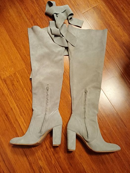 Kozaki Venezia 36, zamszowe, muszkieterki