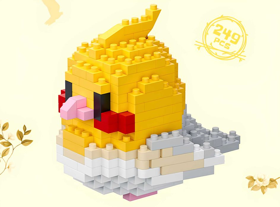 KLOCKI PTAK PAPUGA UKŁADANKA 3D puzzle dla dziecka ozdoba domu 3D