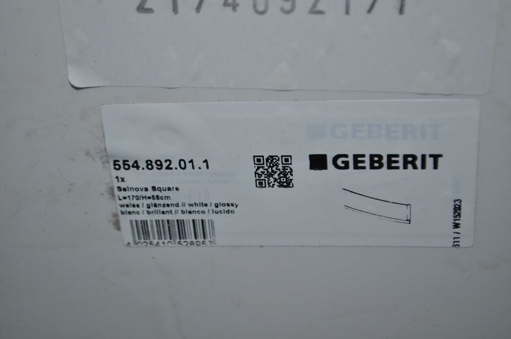 Панель к ванне Selnova Square 170 Geberit (554.892.01.1) новая