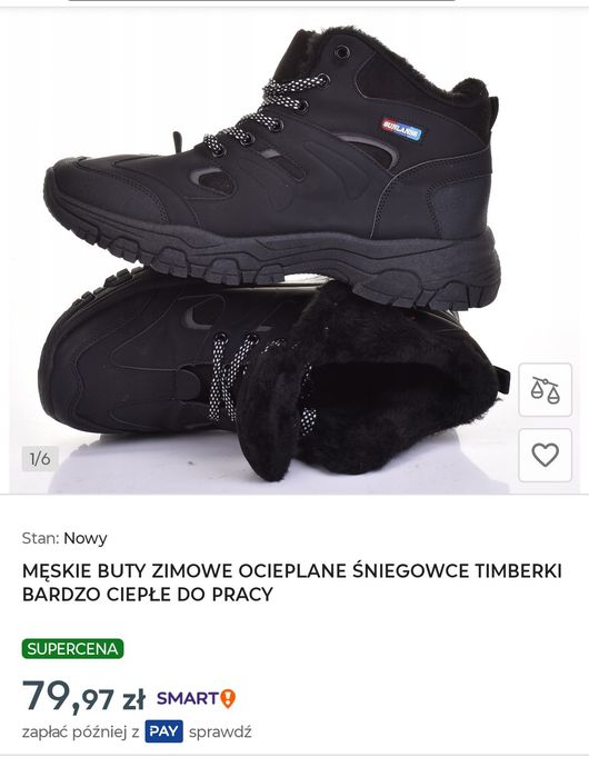 Buty zimowe męskie 43