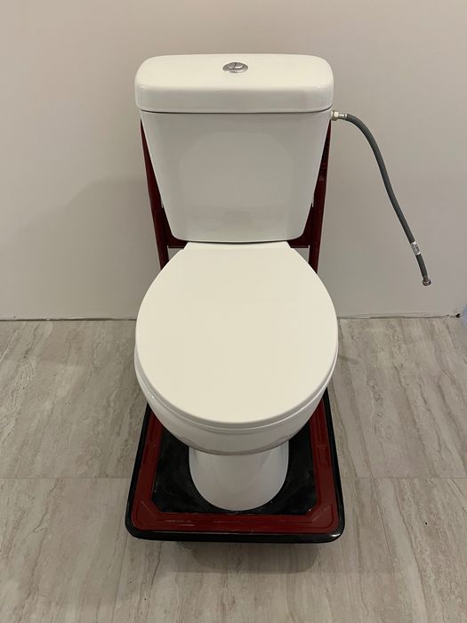 WC kompakt, poziomy, bezkołnierzowy