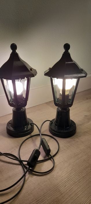 2 candeeiros rústicos em metal