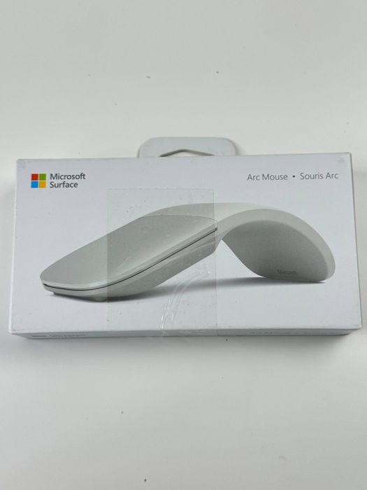 Бездротова гнучка миша Microsoft Surface Arc Platinum - вмикається при згинанні, вимикається у плоскому стані, сенсорна панель для прокручування