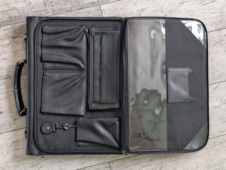 Skórzana torba teczka męska Bellugio - czarna