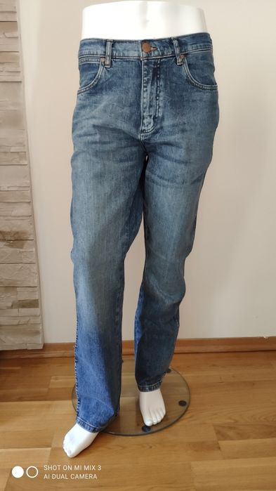 Wrangler Texas Straight Authentic Indigo jeansy rozm 36/34 jak 35/34