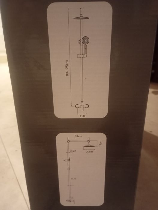 Conjunto de duche (aço escovado)
