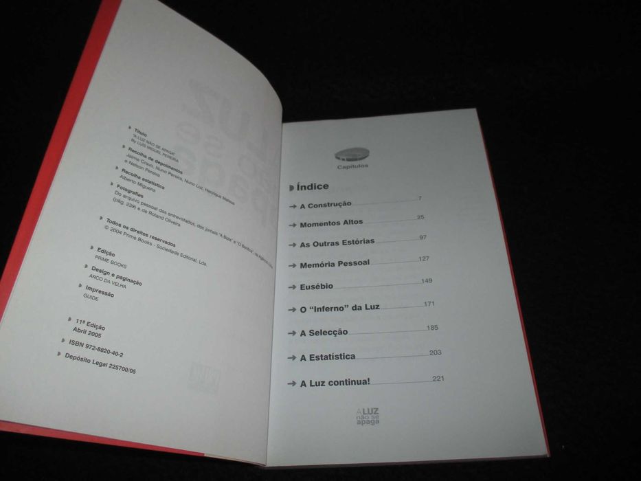 Livro A Luz Não se Apaga O Livro de Ouro Luís Miguel Pereira